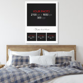 Creëer Uw eigen fotocollage 004 Canvas Afdruk (Insitu (Slaapkamer))