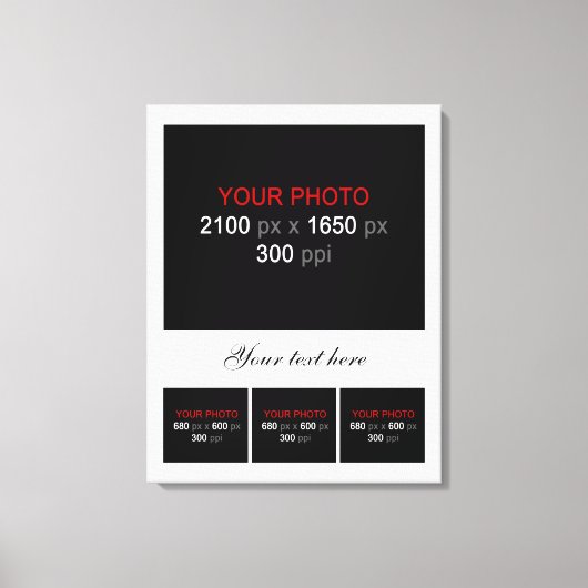 Creëer Uw eigen fotocollage 004 Canvas Afdruk (Voorkant)