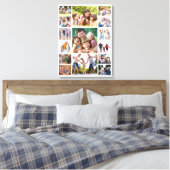 Creëer Uw Eigen Fotocollage 15 Afbeeldingen Wit Canvas Afdruk (Insitu (Slaapkamer))