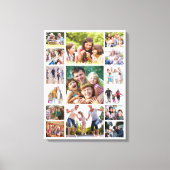 Creëer Uw Eigen Fotocollage 15 Afbeeldingen Wit Canvas Afdruk (Voorkant)