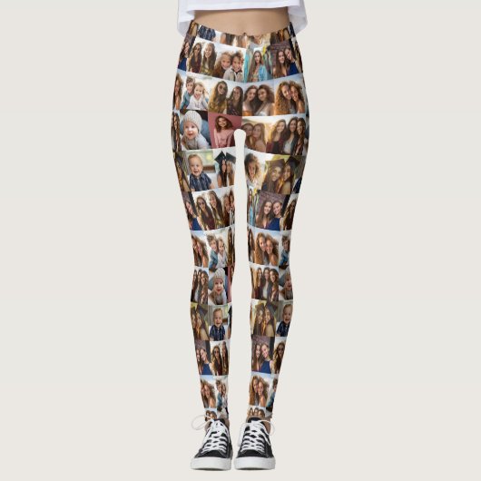 Creëer Uw eigen fotocollage - 16 foto's Leggings (Voorkant)