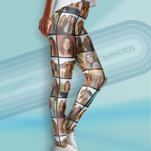 Creëer Uw eigen fotocollage - 16 foto's Leggings