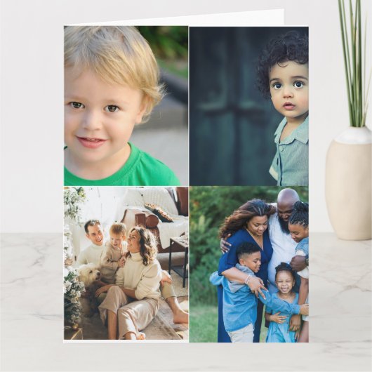 Creëer Uw eigen fotocollage 4 Bedankkaart (Voorkant)