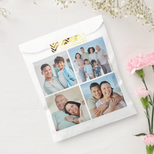 Creëer Uw eigen fotocollage 4 Bedankzakje (Gezegeld)