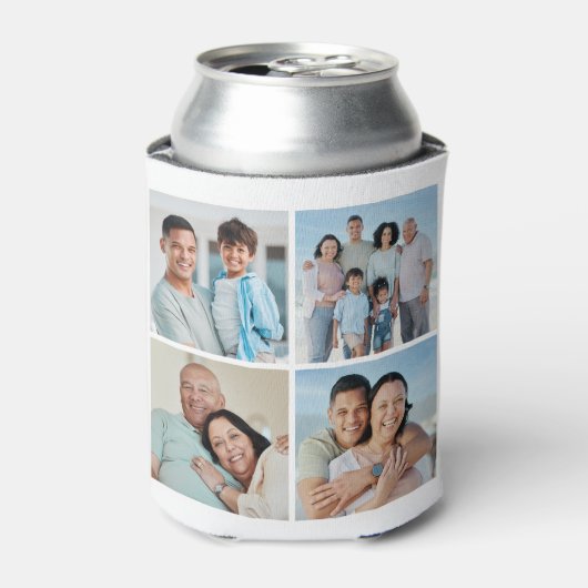 Creëer Uw eigen fotocollage 4 Blikjeskoeler (Blikje Voorkant)
