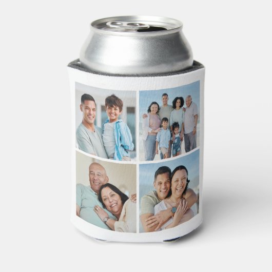 Creëer Uw eigen fotocollage 4 Blikjeskoeler (Blikje Achterkant)