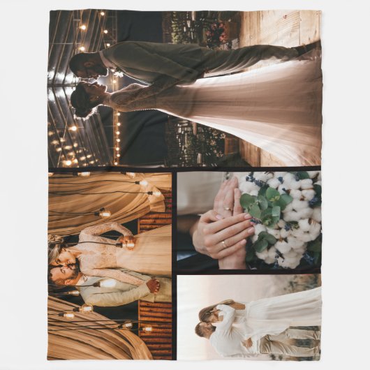 Creëer Uw eigen fotocollage 4 Fleece Deken (Voorkant)