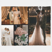 Creëer Uw eigen fotocollage 4 Fleece Deken (Voorkant (Horizontaal))