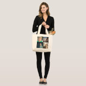 Creëer Uw eigen fotocollage 4 Grote Tote Bag (Voorkant (model))