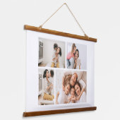 Creëer Uw eigen fotocollage 4 Hangend Wandkleed (Gebogen)