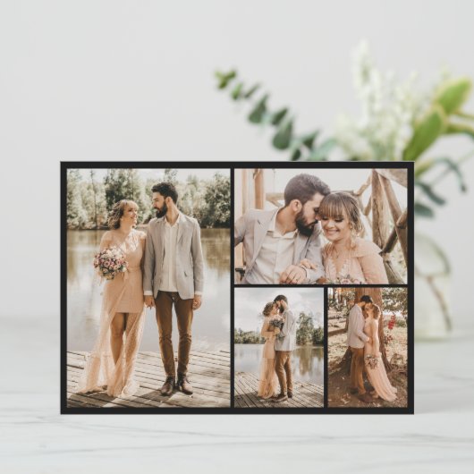 Creëer Uw eigen fotocollage 4 Kaart (Staand voorkant)