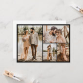 Creëer Uw eigen fotocollage 4 Kaart (Voorkant / Achterkant in situ)