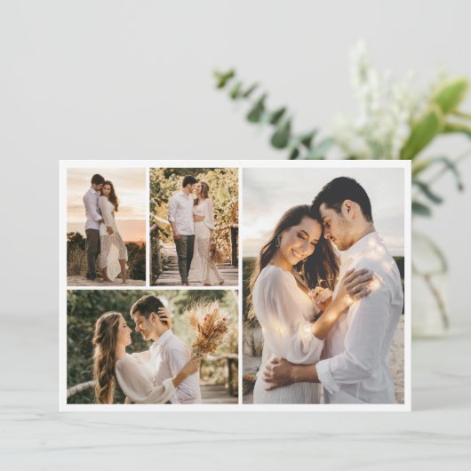Creëer Uw eigen fotocollage 4 Kaart (Staand voorkant)