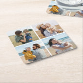Creëer Uw eigen fotocollage 4 Kartonnen Onderzetters (Schuin)