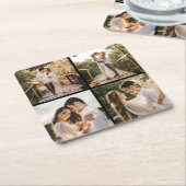 Creëer Uw eigen fotocollage 4 Kartonnen Onderzetters (Schuin)