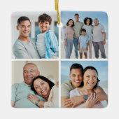 Creëer Uw eigen fotocollage 4 Keramisch Ornament (Voorkant)