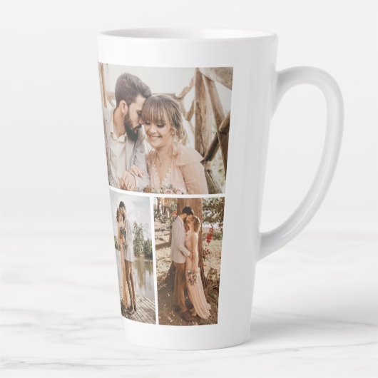 Creëer Uw eigen fotocollage 4 Latte Mok (Rechts)