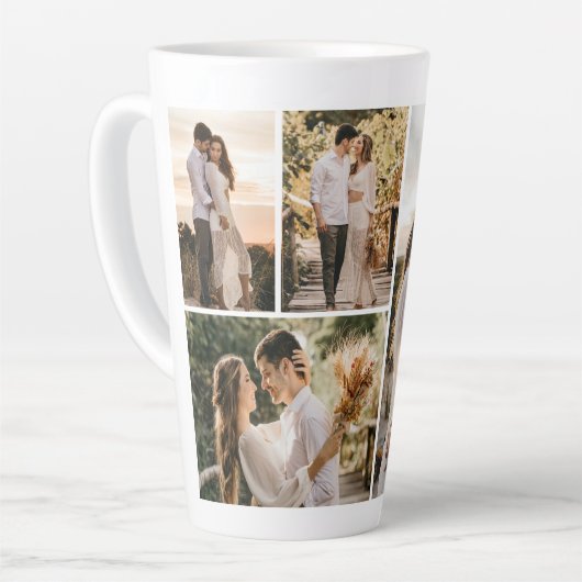 Creëer Uw eigen fotocollage 4 Latte Mok (Linkerhoek)