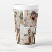 Creëer Uw eigen fotocollage 4 Latte Mok (Voorkant)