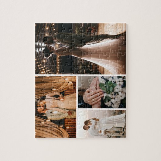 Creëer Uw eigen fotocollage 4 Legpuzzel (Verticaal)