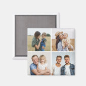 Creëer Uw eigen fotocollage 4 Magneet (Voorkant / Achterkant)