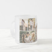 Creëer Uw eigen fotocollage 4 Matglas Koffiemok (Voorkant links)