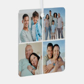 Creëer Uw eigen fotocollage 4 Metalen Ornament (Voorkant Rechts)