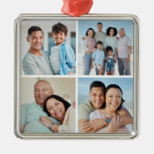 Creëer Uw eigen fotocollage 4 Metalen Ornament (Voorkant)