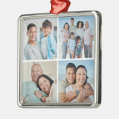 Creëer Uw eigen fotocollage 4 Metalen Ornament (Links)