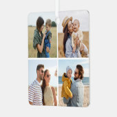 Creëer Uw eigen fotocollage 4 Metalen Ornament (Voorkant links)