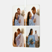 Creëer Uw eigen fotocollage 4 Metalen Ornament (Voorkant links)