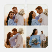 Creëer Uw eigen fotocollage 4 Metalen Ornament (Voorkant)