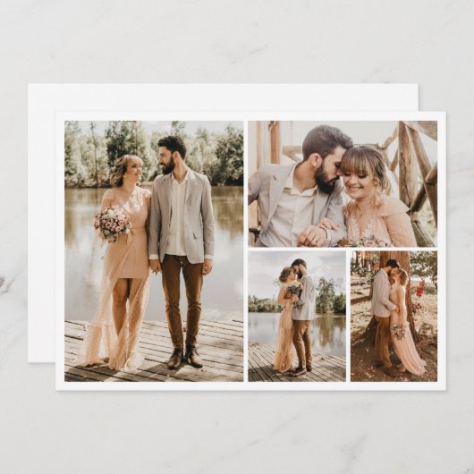 Creëer Uw eigen fotocollage 4 Notitiekaartje (Voorkant / Achterkant)