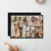 Creëer Uw eigen fotocollage 4 Notitiekaartje (Voorkant / Achterkant in situ)