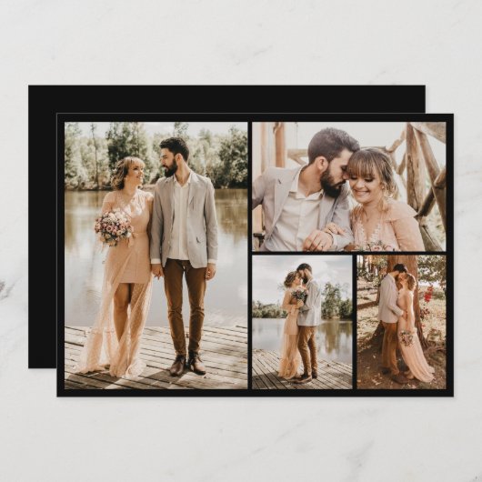 Creëer Uw eigen fotocollage 4 Notitiekaartje (Voorkant / Achterkant)