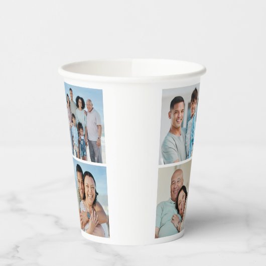 Creëer Uw eigen fotocollage 4 Papieren Bekers (Links)