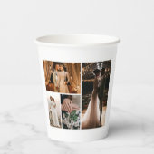 Creëer Uw eigen fotocollage 4 Papieren Bekers (Achterkant)