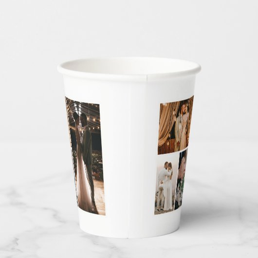 Creëer Uw eigen fotocollage 4 Papieren Bekers (Rechts)