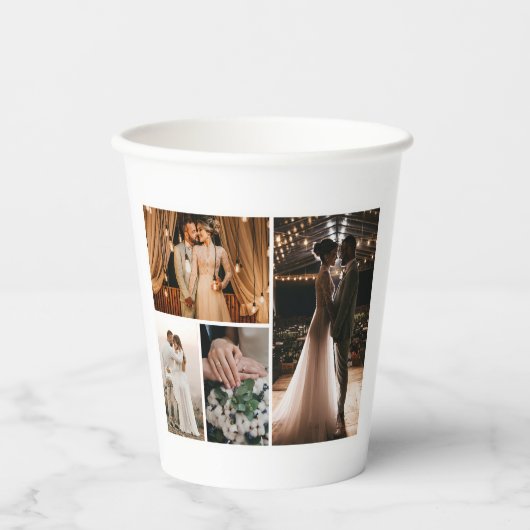 Creëer Uw eigen fotocollage 4 Papieren Bekers (Voorkant)