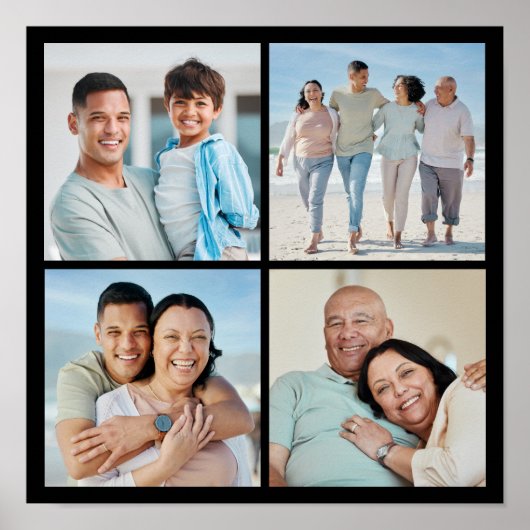Creëer Uw eigen fotocollage 4 Poster (Voorkant)