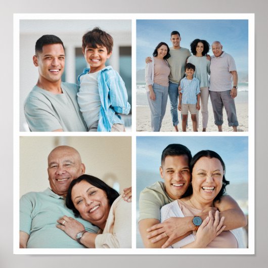 Creëer Uw eigen fotocollage 4 Poster (Voorkant)