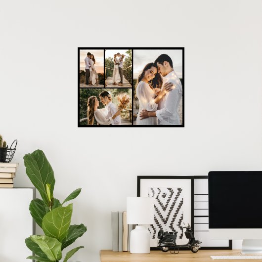 Creëer Uw eigen fotocollage 4 Poster (Thuiskantoor)