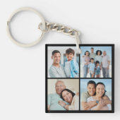 Creëer Uw eigen fotocollage 4 Sleutelhanger (Voorkant)