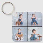 Creëer Uw eigen fotocollage 4 Sleutelhanger (Voorkant)