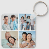 Creëer Uw eigen fotocollage 4 Sleutelhanger (Achterkant)