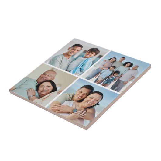 Creëer Uw eigen fotocollage 4 Tegeltje (Zijkant)