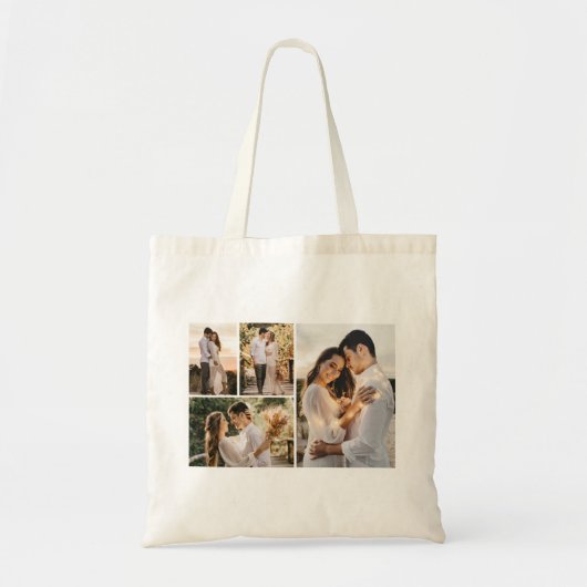 Creëer Uw eigen fotocollage 4 Tote Bag (Voorkant)
