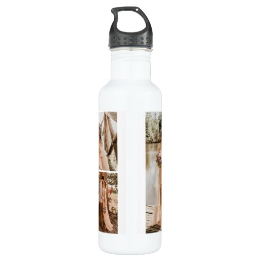 Creëer Uw eigen fotocollage 4 Waterfles (Achterkant)