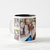Creëer Uw Eigen Fotocollage 5 Afbeeldingen Wit Tweekleurige Koffiemok (Voorkant links)