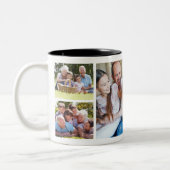 Creëer Uw Eigen Fotocollage 5 Afbeeldingen Wit Tweekleurige Koffiemok (Links)